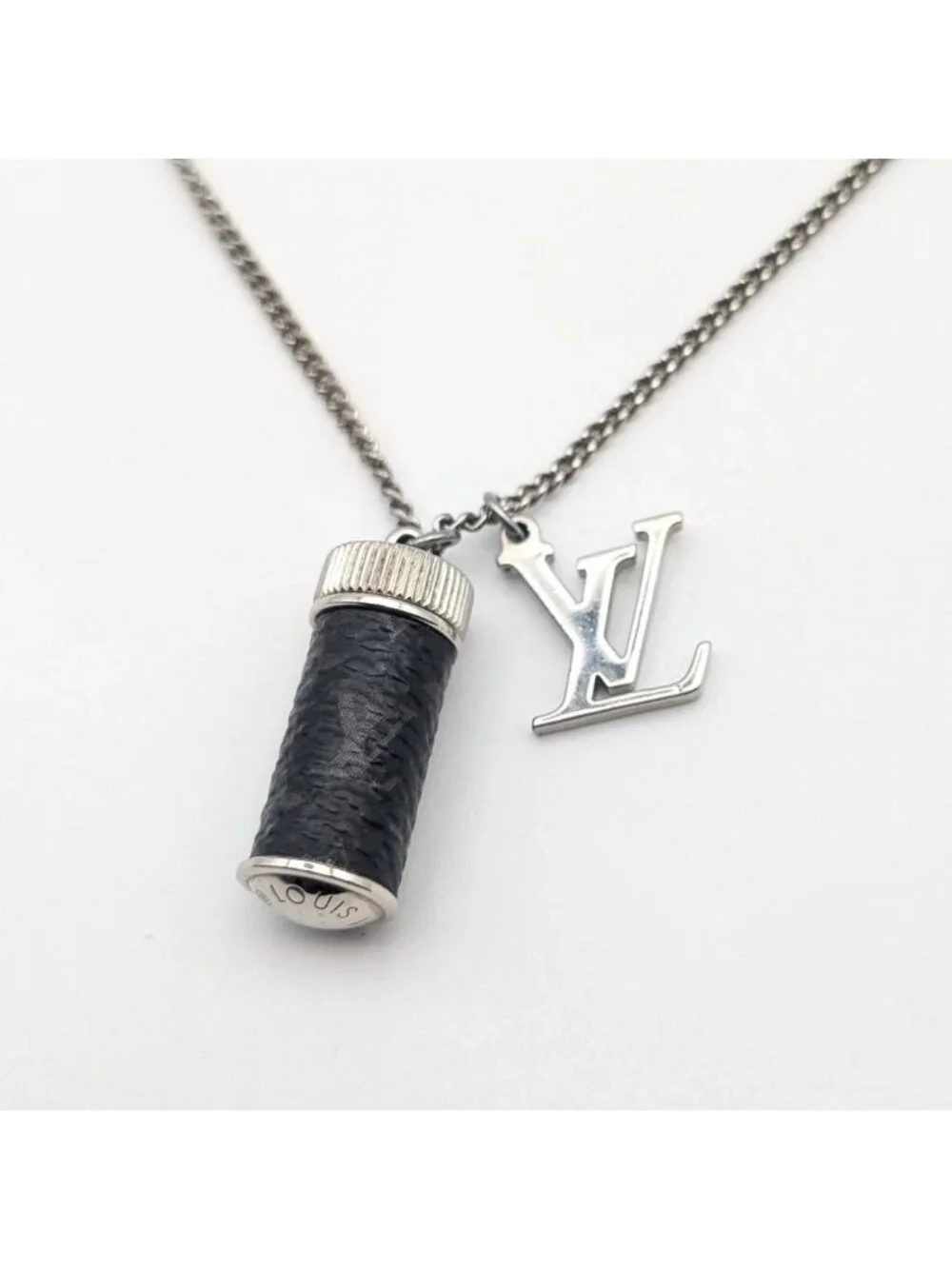 Louis Vuitton Monogram Eclipse Collier Charm Necklace